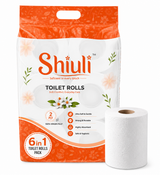 Toilet Roll - 6 in 1 Bamboo (Pack of 6, 2 Ply)