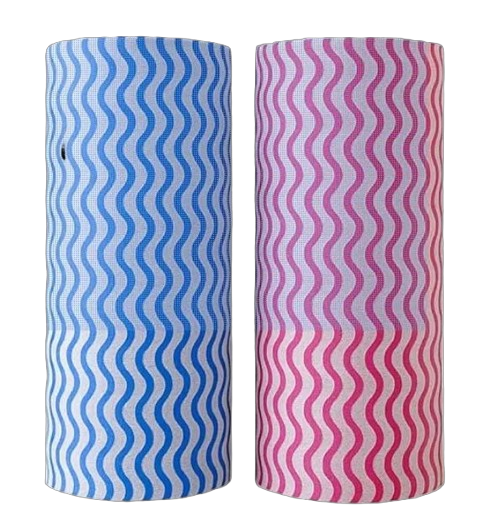 Shiuli Non Woven Washable and Reusable Kitchen Towel Roll - Pack of 2, 60 Pulls Per Roll